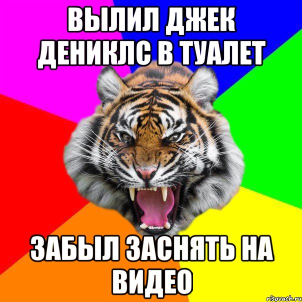 вылил джек дениклс в туалет забыл заснять на видео, Мем  ДЕРЗКИЙ ТИГР