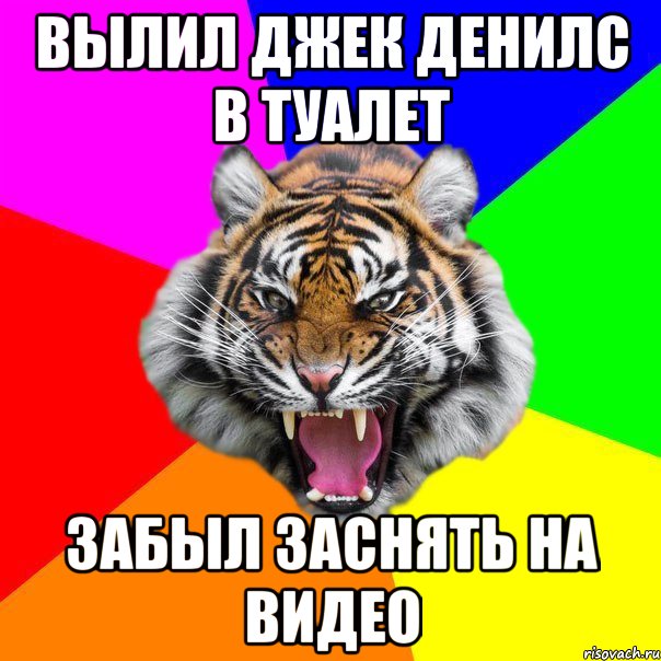 вылил джек денилс в туалет забыл заснять на видео