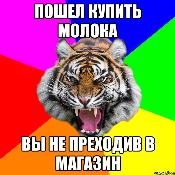 Пошел купить молока вы не преходив в магазин