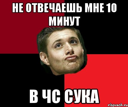 не отвечаешь мне 10 минут в чс сука