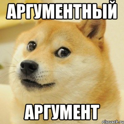 АРГУМЕНТНЫЙ АРГУМЕНТ, Мем doge woof