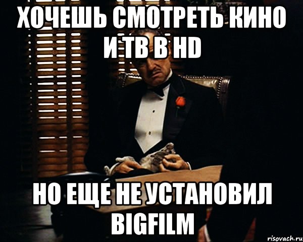 Хочешь смотреть кино и тв в HD но еще не установил BigFilm, Мем Дон Вито Корлеоне