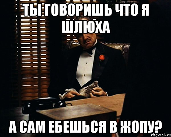 Ты говоришь что я шлюха А сам ебешься в жопу?, Мем Дон Вито Корлеоне