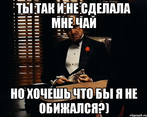 Ты так и не сделала мне чай но хочешь что бы я не обижался?), Мем Дон Вито Корлеоне