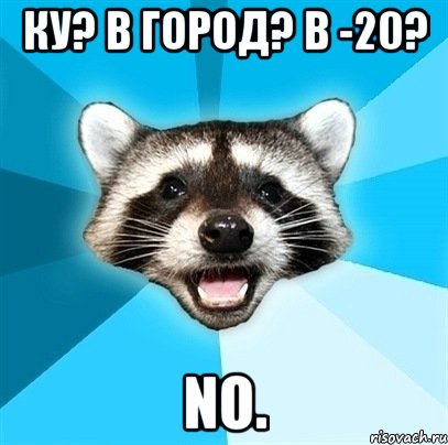 ку? в город? в -20? no.