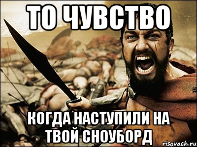 ТО ЧУВСТВО КОГДА НАСТУПИЛИ НА ТВОЙ СНОУБОРД, Мем Это Спарта