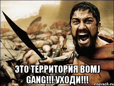  Это территория Bomj Gang!!! Уходи!!!, Мем Это Спарта