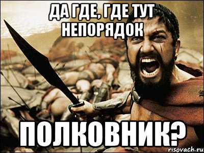 Да где, где тут непорядок полковник?, Мем Это Спарта