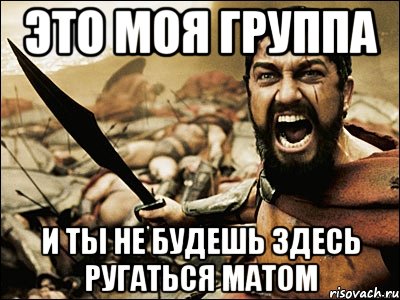 Это моя группа И ты не будешь здесь ругаться матом, Мем Это Спарта