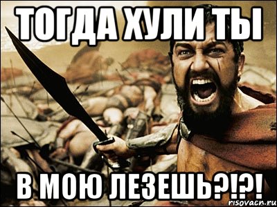 тогда хули ты в мою лезешь?!?!, Мем Это Спарта