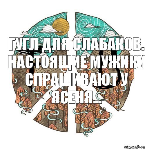 Гугл для слабаков. Настоящие мужики спрашивают у ясеня..., Комикс ФейкБук