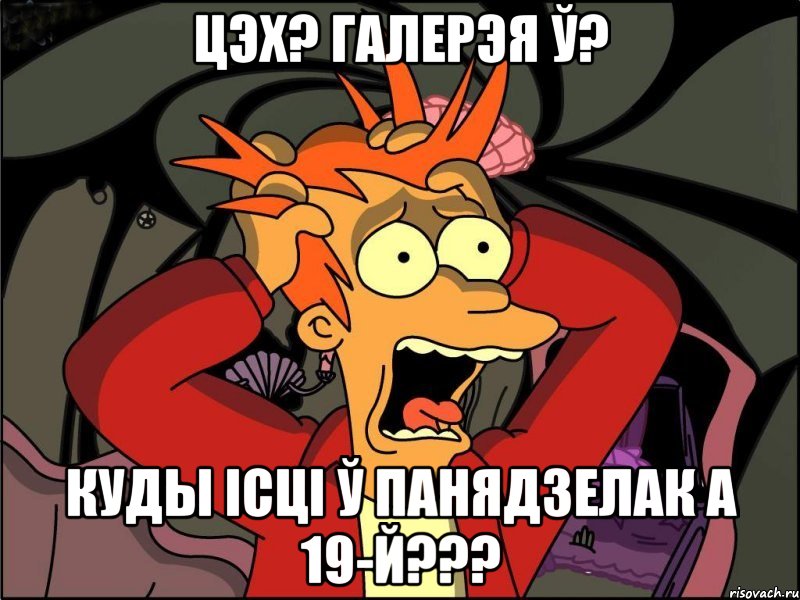 ЦЭХ? Галерэя Ў? Куды ісці ў панядзелак а 19-й???, Мем Фрай в панике