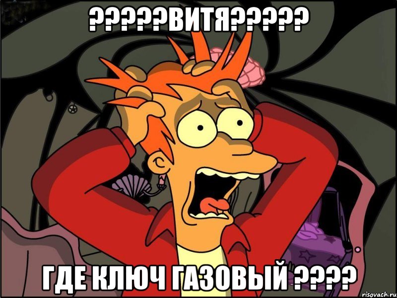 ?????Витя????? Где ключ газовый ????, Мем Фрай в панике