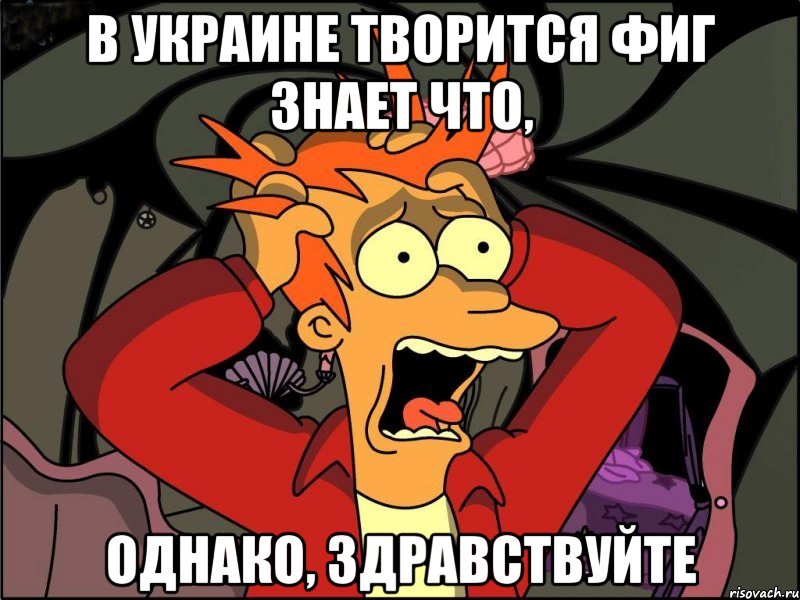 В Украине творится фиг знает что, однако, здравствуйте, Мем Фрай в панике