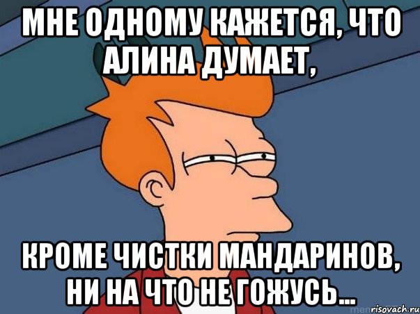 мне одному кажется, что алина думает, кроме чистки мандаринов, ни на что не гожусь..., Мем  Фрай (мне кажется или)