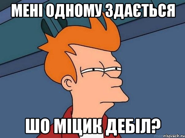 МЕНІ ОДНОМУ ЗДАЄТЬСЯ ШО МІЦИК ДЕБІЛ?, Мем  Фрай (мне кажется или)