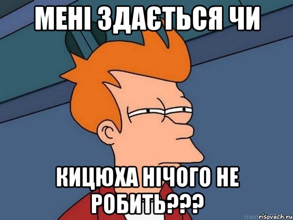 мені здається чи кицюха нічого не робить???, Мем  Фрай (мне кажется или)