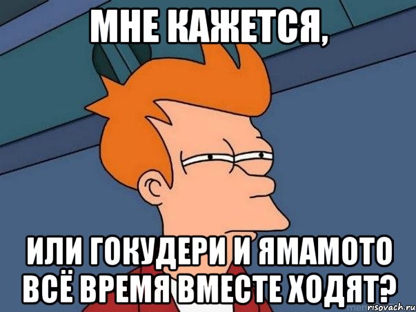 Мне кажется, Или Гокудери и Ямамото всё время вместе ходят?, Мем  Фрай (мне кажется или)