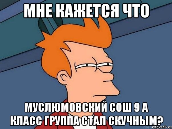 Мне кажется что Муслюмовский СОШ 9 А Класс группа стал скучным?, Мем  Фрай (мне кажется или)