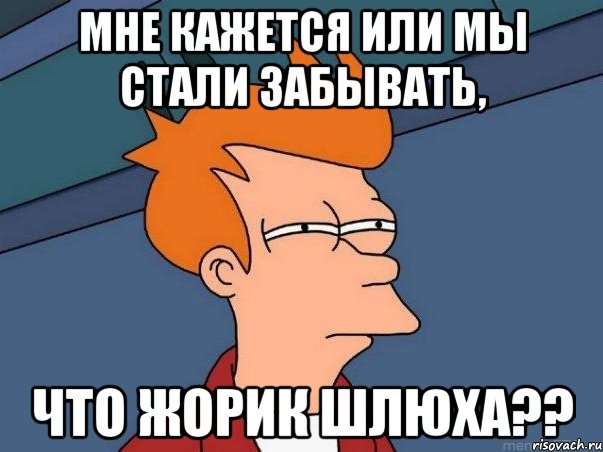 мне кажется или мы стали забывать, что Жорик шлюха??, Мем  Фрай (мне кажется или)