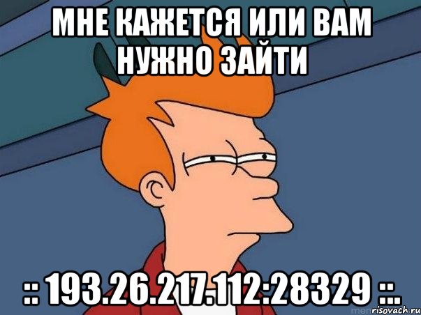 Мне кажется или вам нужно зайти :: 193.26.217.112:28329 ::., Мем  Фрай (мне кажется или)