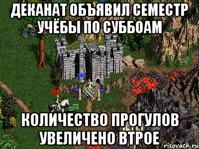 деканат объявил семестр учёбы по суббоам количество прогулов увеличено втрое, Мем Герои 3