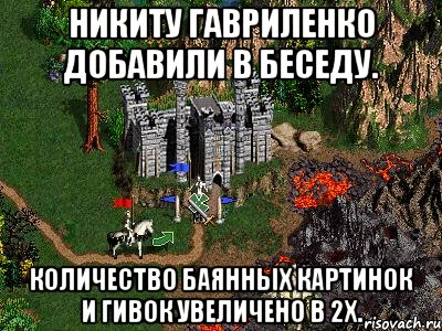 Никиту Гавриленко добавили в беседу. Количество баянных картинок и гивок увеличено в 2х.