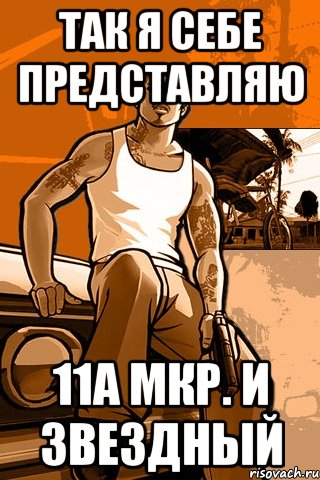 так я себе представляю 11а мкр. и Звездный, Мем GTA