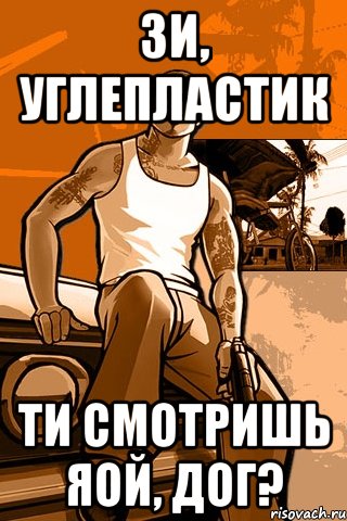 Зи, углепластик ти смотришь яой, Дог?, Мем GTA