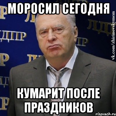 Моросил сегодня Кумарит после праздников, Мем Хватит это терпеть (Жириновский)