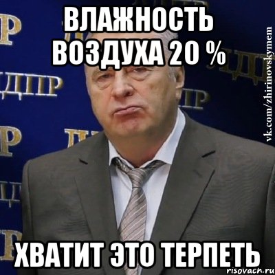 Влажность воздуха 20 % Хватит это терпеть, Мем Хватит это терпеть (Жириновский)