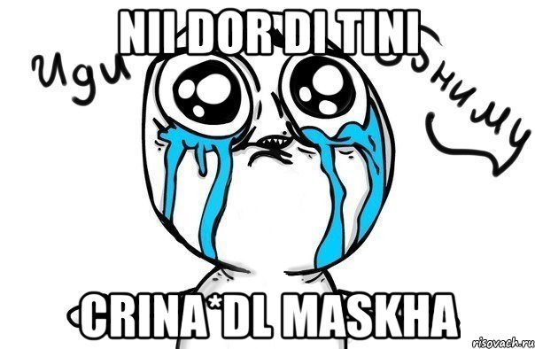 Nii dor di tini Crina*Dl Maskha, Мем Иди обниму