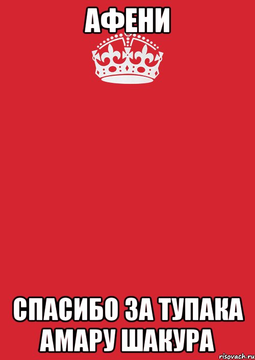 Афени Спасибо за Тупака Амару Шакура, Комикс Keep Calm 3