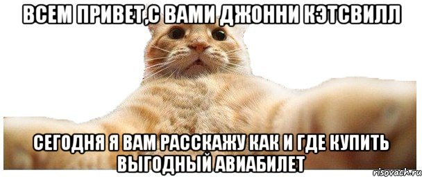 Всем привет,с вами Джонни Кэтсвилл Сегодня я вам расскажу как и где купить выгодный авиабилет, Мем   Кэтсвилл