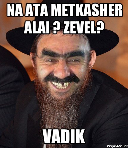 Na ata metkasher alai ? Zevel? Vadik, Мем Кошерный Ашотик