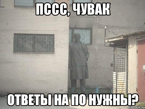 Пссс, чувак Ответы на ПО нужны?, Мем  Ленин за углом (пс, парень)