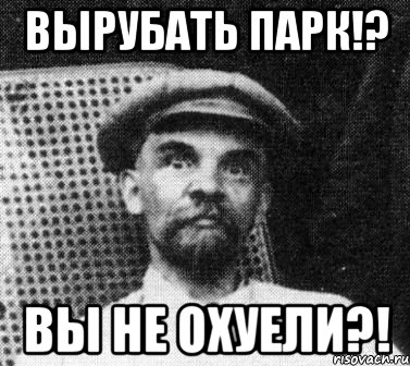 ВЫРУБАТЬ ПАРК!? ВЫ НЕ ОХУЕЛИ?!, Мем   Ленин удивлен