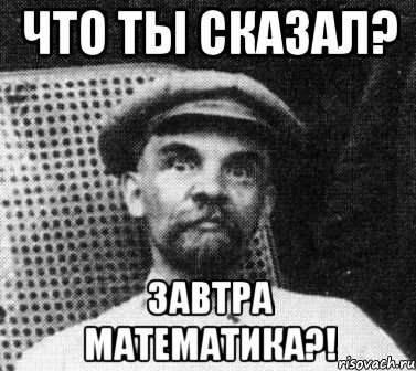 Что ты сказал? завтра математика?!, Мем   Ленин удивлен