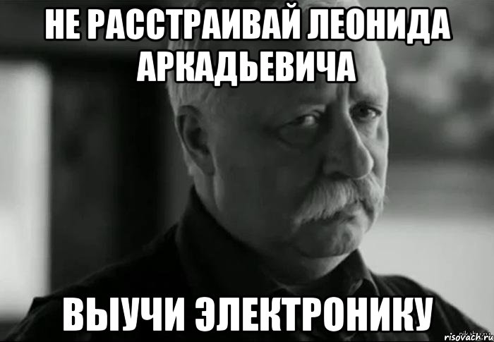 Не расстраивай Леонида Аркадьевича Выучи электронику, Мем Не расстраивай Леонида Аркадьевича