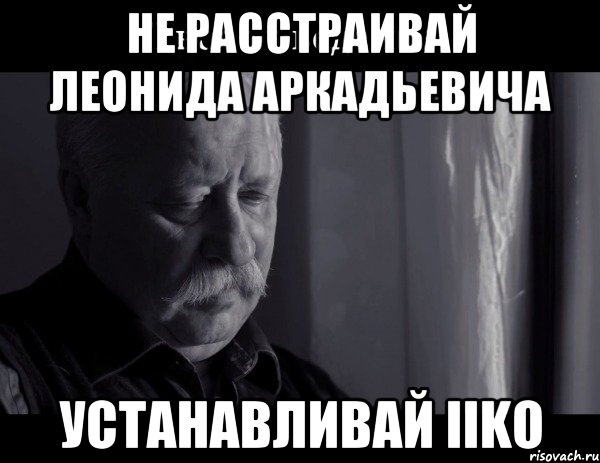 Не расстраивай Леонида Аркадьевича УСТАНАВЛИВАЙ iiko, Мем Не расстраивай Леонида Аркадьевича