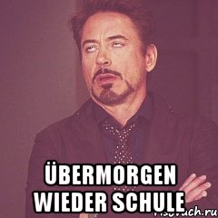  übermorgen wieder schule, Мем твое выражение лица