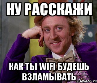 Ну расскажи Как ты WiFi будешь взламывать, Мем мое лицо