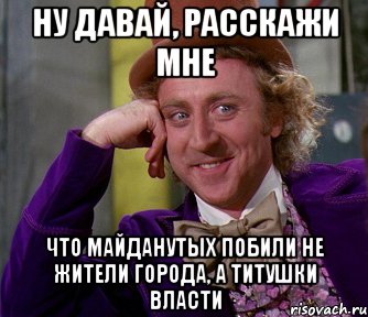 Ну давай, расскажи мне что майданутых побили не жители города, а титушки власти, Мем мое лицо