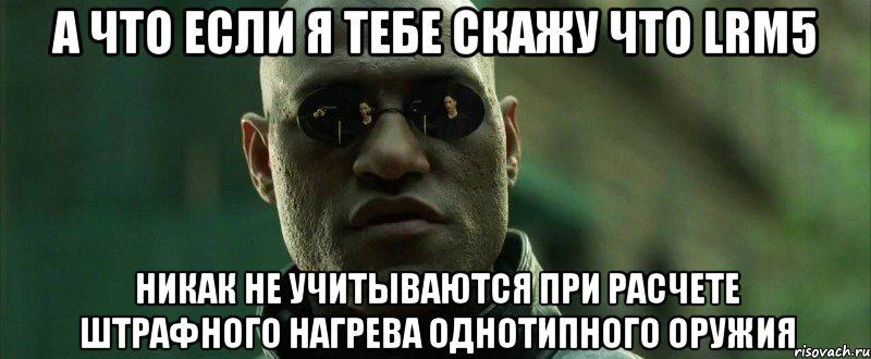 А ЧТО ЕСЛИ Я ТЕБЕ СКАЖУ что LRM5 никак не учитываются при расчете штрафного нагрева однотипного оружия