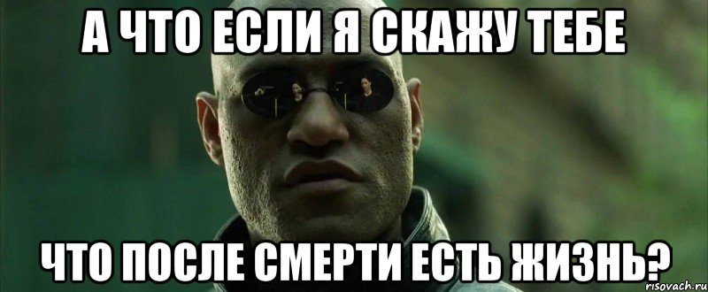 а что если я скажу тебе что после смерти есть жизнь?, Мем  морфеус