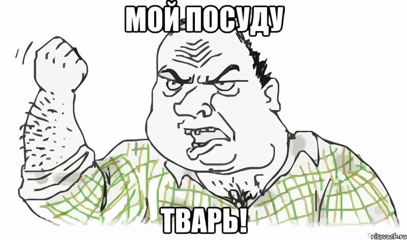 Мой посуду тварь!