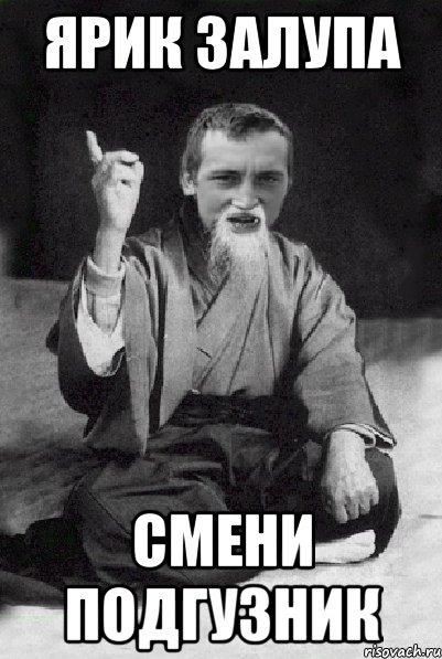 Ярик залупа смени подгузник, Мем Мудрий паца