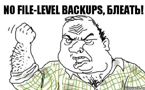 No file-level backups, БЛЕАТЬ!, Комикс Мужик блеать