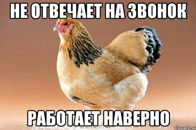 не отвечает на звонок работает наверно