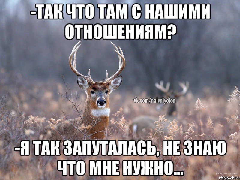 -Так что там с нашими отношениям? -Я так запуталась, не знаю что мне нужно...